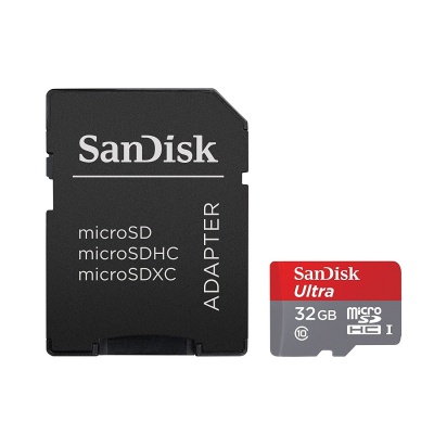 SanDisk SD32GBMSD80MB 32GB Micro SD Card with Adaptor