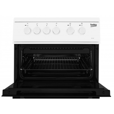 Beko KD533AW 50cm Twin Cavity Electric Cooker in White