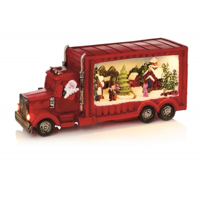 Premier LB184681 Santa in Red Christmas Truck Decoration