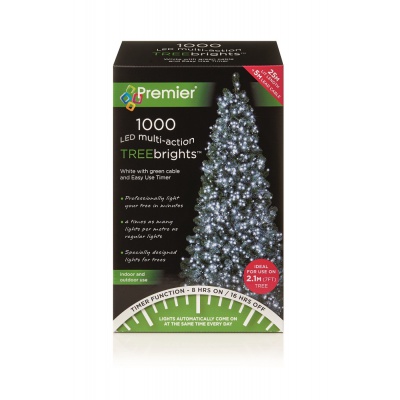 Premier TREEbrights 1000 LED Lights for Christmas Tree White LV162176W