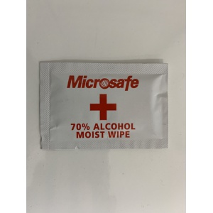 Microsafe 70% Alcohol Wipe 80 Pack 