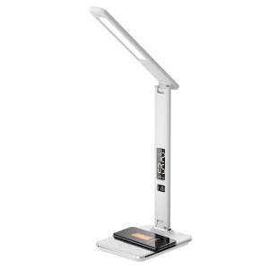 Groov-e GVWC04 Ares LED Desk Lamp with Wireless Charging Pad & Clock
