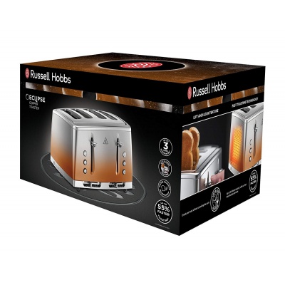 Russell Hobbs 25143 Eclipse 2400W 4 Slice Toaster - Copper Sunset