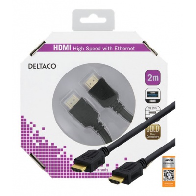 Deltaco HDMI1020K Premium High Speed HDMI 2m