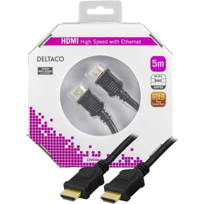 Deltaco HDMI1050K Premium High Speed HDMI 5m 