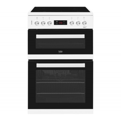 Beko Freestanding 60cm Double Oven Electric Cooker KDC653W White