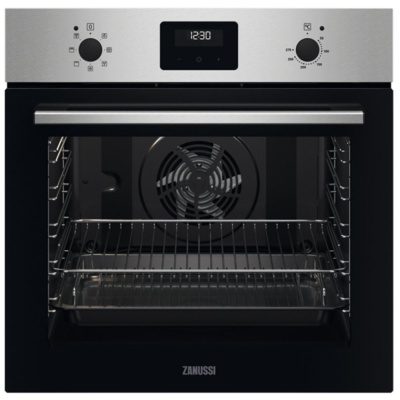 Zanussi 60CM Built In Electric Single Oven FanCook Stainless Steel ZOHNX3X1
