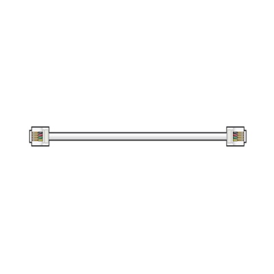 AV Link 113.514 Modular Plug to Plug Lead 10.0 Meter White