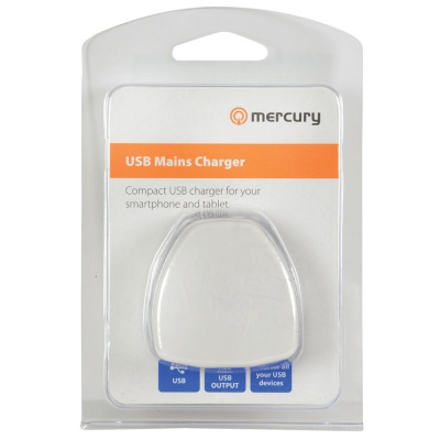 Mercury 421.743 Compact USB Mains Charger 2.1A