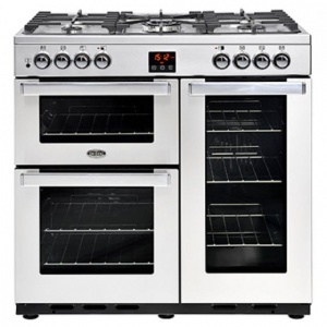 Belling 90DFTPROFSTA 90cm Cook Centre Dual Fuel Stainless