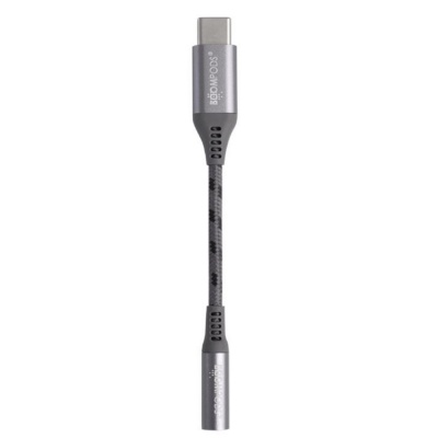 Boompods AUDGRA USB C to 3.5mm Headphone Connection Adaptor Converter Graphite Grey