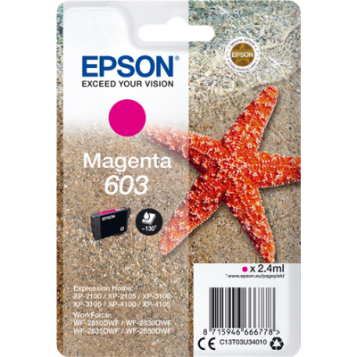 Epson Starfish 603 Magenta Ink Cartridge C13T03U34010