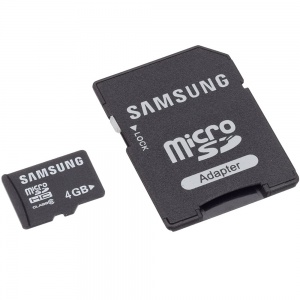 Samsung PMSD04G Micro SD 4GB with Adaptor 