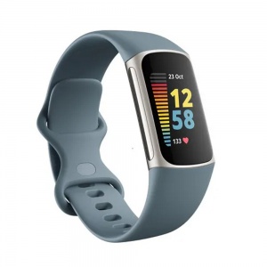 Fitbit FB421SRBU Charge 5 Fitness Watch Steel Blue Platinum 