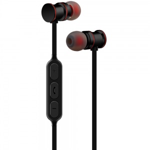 AV Link 100.540 Metallic Magnetic Bluetooth Earphones Black and Red