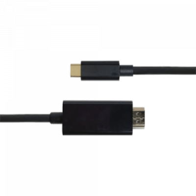 Deltaco HDMI1010R USB-C HDMI cable 4K UHD gold plated 1m