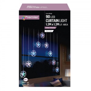 Premier 90 LEDs Stars Curtain Light LV171233