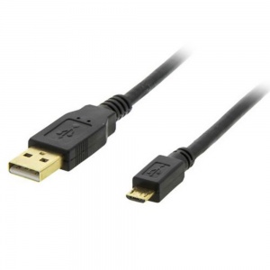 Deltaco Micro USB Cable Black 1m USB301SR