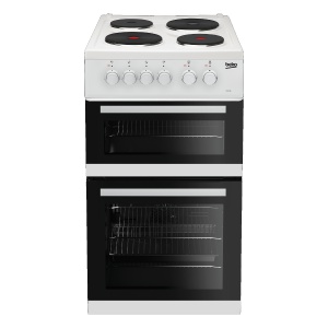 Beko KD533AW 50cm Twin Cavity Electric Cooker in White