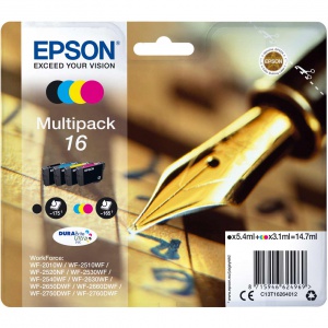 Epson C13T16264012 Original Ink Cartridges in Black, Magenta, Cyan, Yellow