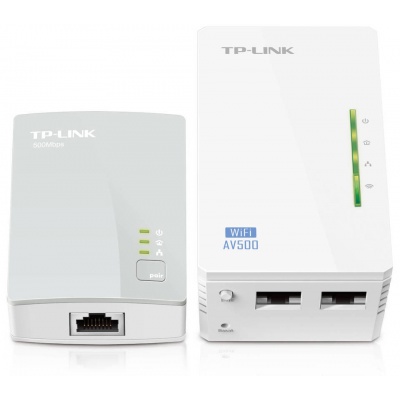 TP-Link TLWPA4220KIT AV500 Wireless Powerline Adaptor Kit Twin Pack