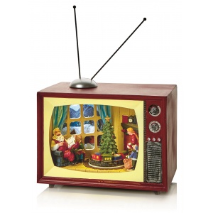 Premier LB184507 Christmas Scene in TV Decoration