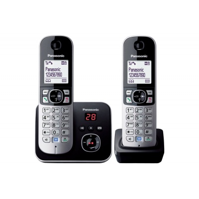 Panasonic KX-TG6822 Cordless Phone with Answering Machine Twin Pack