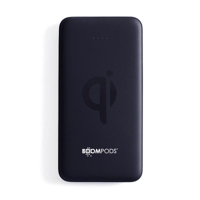 Boompods Wireless Charging Bank PBQBLK Black 