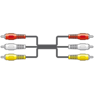 AV Link 3m Three RCA Plugs to Three RCA Plugs Leads 112.074UK