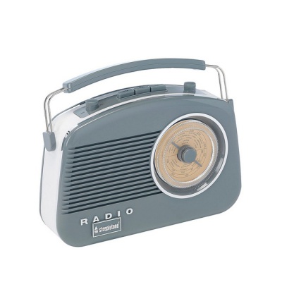Steepletone Brighton 3 Band Portable Retro Radio Grey BRIGHTONGY