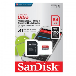 Sandisk 64GB Micro SD Card 100MB/s Class 10