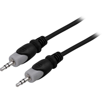 Deltaco MM149K Audio cable mini phone stereo 3.5 mm male to male 1m
