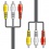 AV Link 112.071 Three RCA Plugs to Three RCA Plugs Lead 1.2M Black