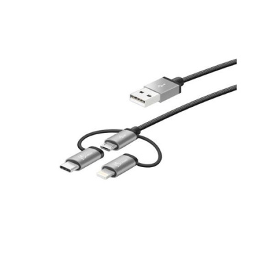 Acqua 3 In 1 Sync and Charge USB Cable Type C Iphone Micro USB AC60247