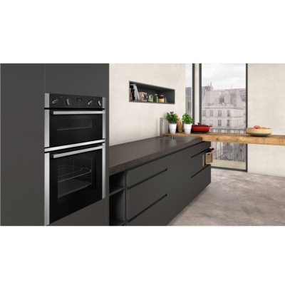 Neff N50 U1ACI5HN0B Built In Electric Double Oven Stainless Steel