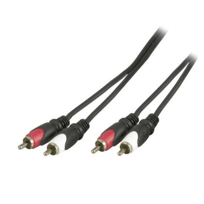 Deltaco MM-109-K Stereo RCA Audio Cable 1m