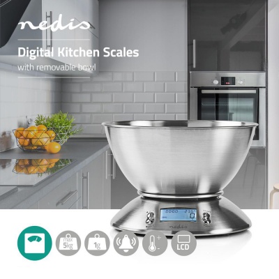 Nedis 286669 Kitchen Scales Digital Stainless Steel
