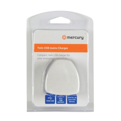 Mercury 421.744 Twin Compact USB Mains Charger