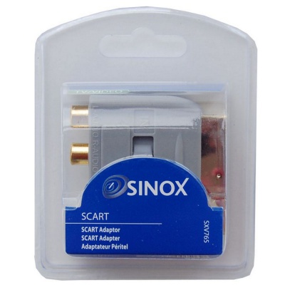 Sinox SXV765 3 RCA Switchable Scart Adapter 
