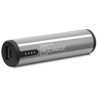 Techlink 880051 Recharge 3400mah Portable Power Pack USB Grey