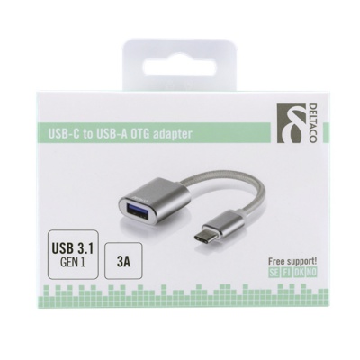 Deltaco USBC-1276 USB C to USB A OTG Adaptor