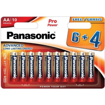 Panasonic LR6 Pro Power 10 Pack AA Batteries 