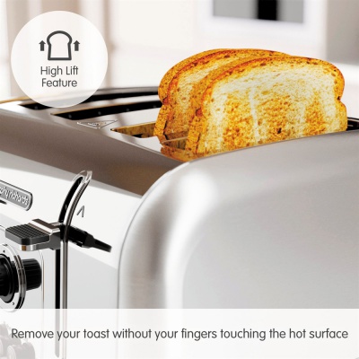 Morphy Richards 240130 Venture Brushed Stainless Steel 4 Slice Toaster