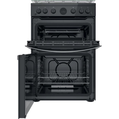 Indesit 60CM Gas Cooker Black Mains with LPG Conversion Kit ID67G0MCB/UK