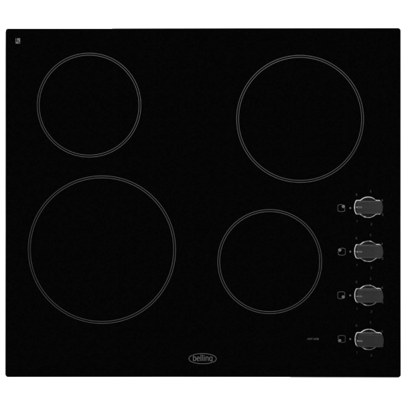 Belling BCH60RB 60cm Black Electric Ceramic Hob