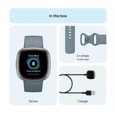 Fitbit Versa 4 Waterfall Blue Smart Watch FB523SRAG