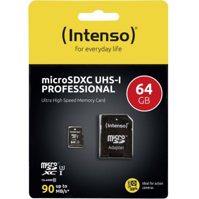 Intenso 64gb Micro SD With Adaptor 3433490