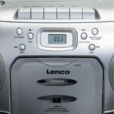 LENCO SCD420SI Radio Cassette CD Player Silver