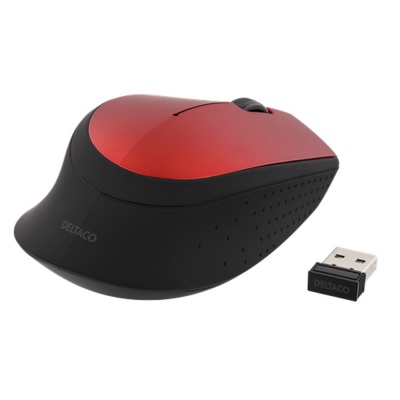 Deltaco Red Wireless Optical Mouse MS462RD