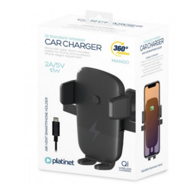 Platinet Phone Car Mount and QI Charger PUCHMB